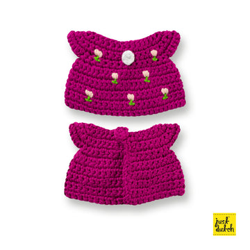 <tc>Cerise tulip dress handmade</tc>
