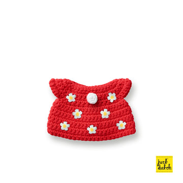 <tc>Red flower dress handmade</tc>