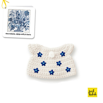 <tc>Delft blue dress handmade</tc>