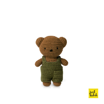 <tc>Boris handmade and his jungle green overall</tc>