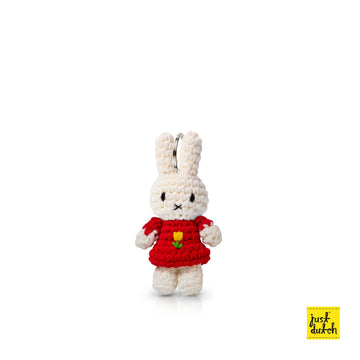 Miffy 米飛 手工編織 鑰匙圈 - 紅色鬱金香