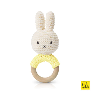 <tc>Miffy handmade teether pastel yellow with music</tc>