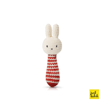<tc>Miffy handmade rattle red striped with music</tc>