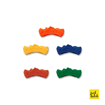 <tc>Yellow, green, blue, orange and red crown handmade</tc>