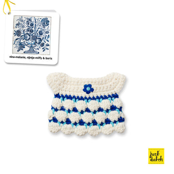 <tc>New delft blue dress handmade</tc>