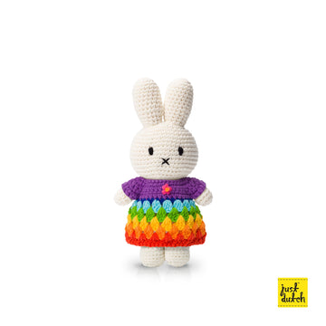 <tc>Miffy handmade and her bright rainbow dress</tc>