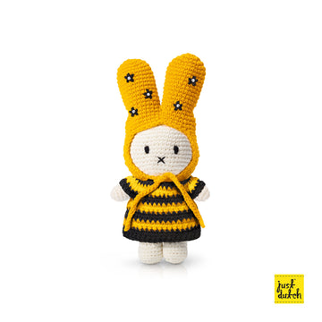 <tc>Miffy handmade and her striped bee dress + flower hat</tc>