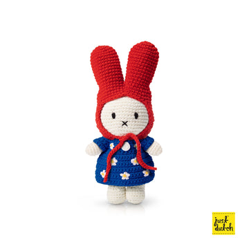<tc>Miffy handmade and her blue flower dress + red hat</tc>