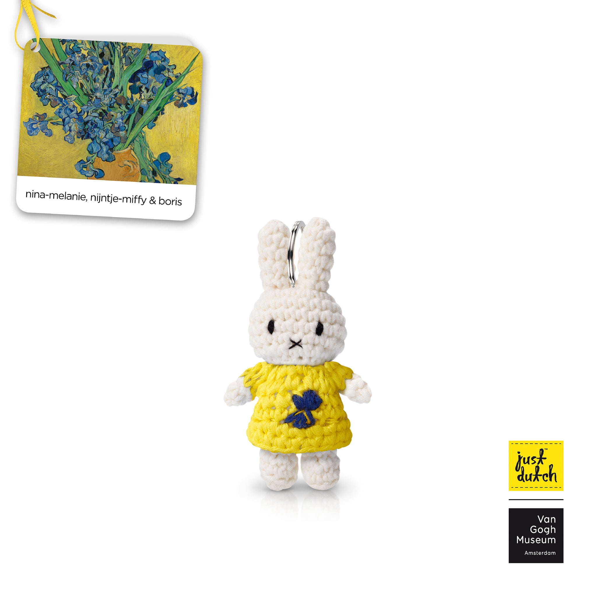 Miffy 米飛 手工編織 鑰匙圈 - 梵谷 鳶尾花